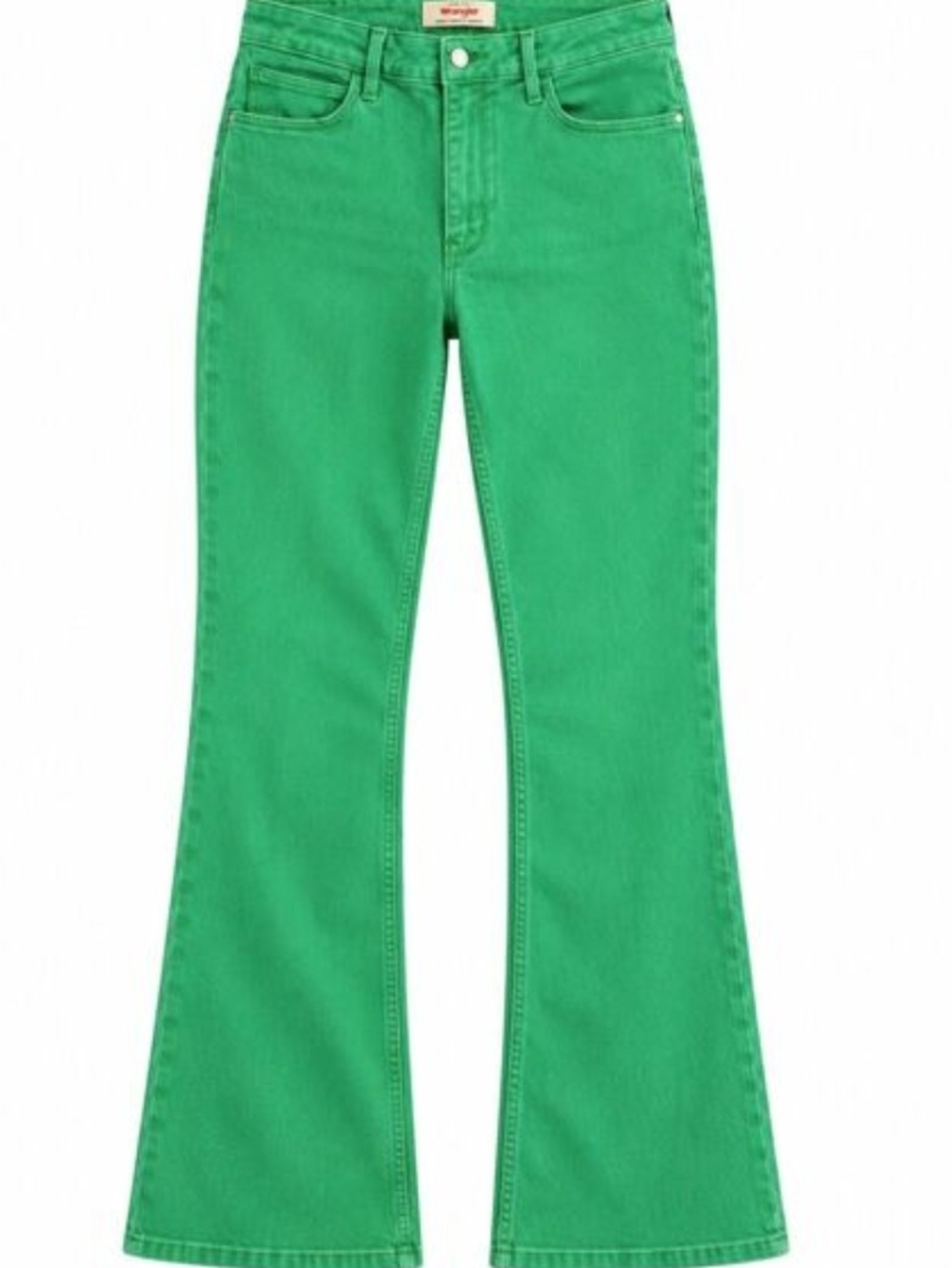 Wrangler Women's Emerald Green High-Rise Flare Jeans